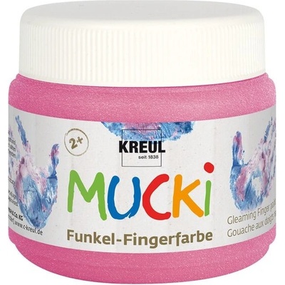 Trblietavé prstové farby MUCKI 150 ml ružová