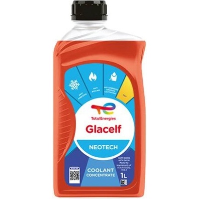 Total Glacelf Neotech 1L, G12 Chladící kapalina červená koncentrát – Hledejceny.cz