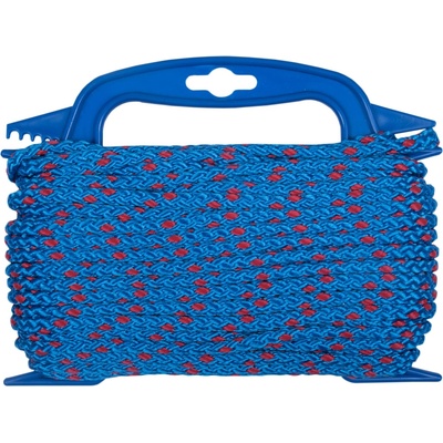 CONNEX PP Lano pletené 8-pramenné, 6 mm × 20 m, modré/červené, navíjač DY2701701