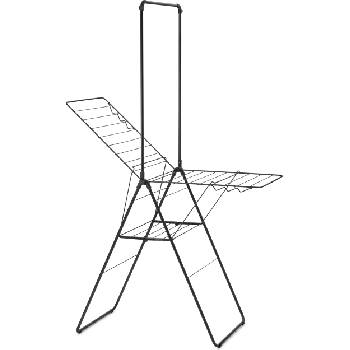 Brabantia Сушилник за дрехи Hangon с прът 127 см матовочерен (403620)