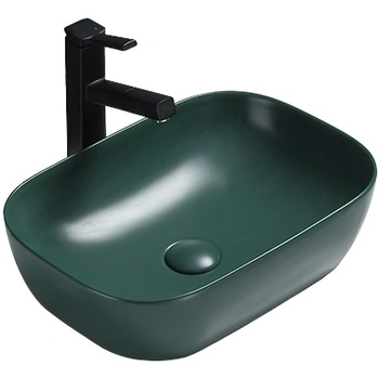 Mexen Rita мивка върху плот 45 x 32 см, тъмно зелено мат - 21084547 (21084547)