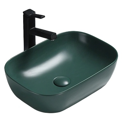 Mexen Rita мивка върху плот 45 x 32 см, тъмно зелено мат - 21084547 (21084547)