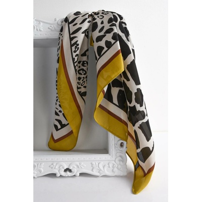 Peca del Sol Olive dámská šátek se zvířecím motivem Leopard Olive