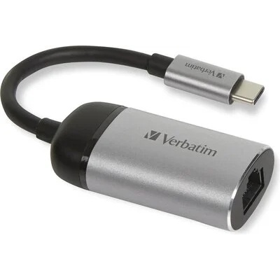 Verbatim Адаптер Verbatim USB-C to Gigabit Ethernet Adapter 10cm Cable (49146)