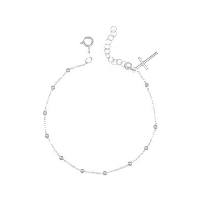 Nubis stříbrný náramek s křížkem NB-1191