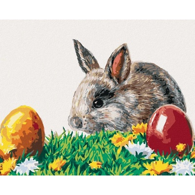 Malování podle čísel Králík a velikonoční vajíčka