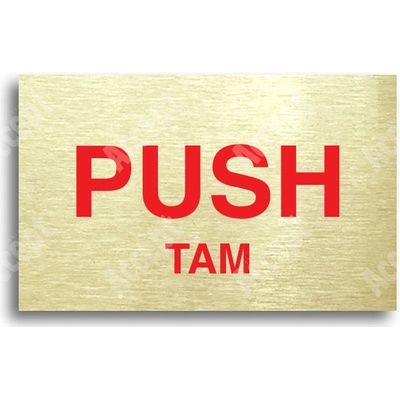 ACCEPT Tabulka SEM - TAM - typ 17 (80 x 50 mm) - zlatá tabulka - barevný tisk bez rámečku