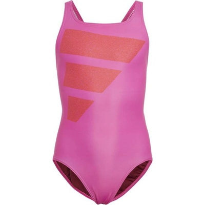 Adidas Big Bars Logo Swimsuit Pink - 164