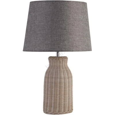 Searchlight EU60090WH - Настолна лампа LIDO 1xE14/7W/230V ратан/сив (SR0371)