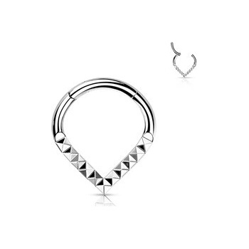 Šperky4U Segment kruh helix cartilage tragus piercing titan TIT1143-1208