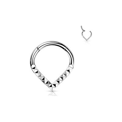 Šperky4U Segment kruh helix cartilage tragus piercing titan TIT1143-1208