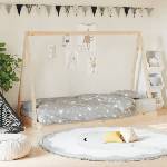 vidaXL Рамка за детско легло, 90x200 см, масивна чамова дървесина (834537)