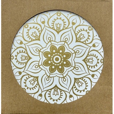 Sada 6 Feng shui podtácků Bílá mandala
