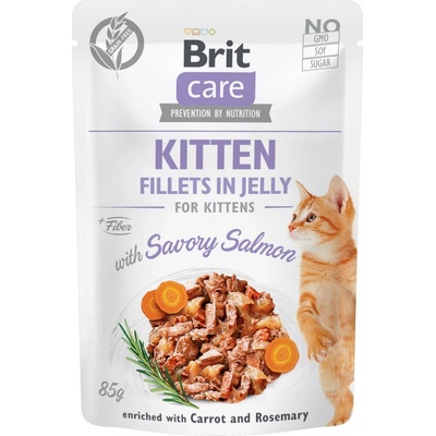 Brit Care Cat Kitten Fillets in Jelly with Savory Salmon 6 x 85 g