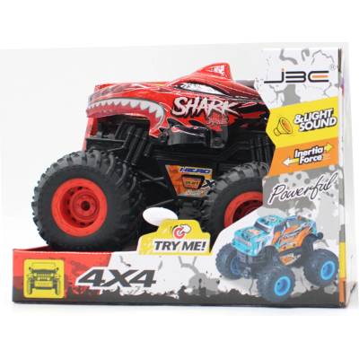 Alltoys Auto Shark kola 4 x 4 červené