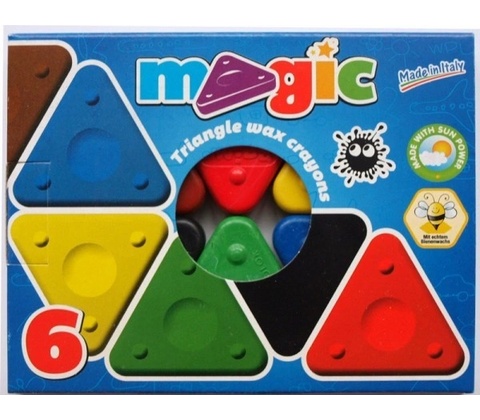 PRIMO Sada voskových pastelek MAGIC BASIC 6 ks