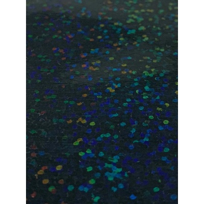 Nažehlovací holografická fólie na textil 15x24cm černá