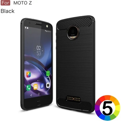 Motorola Moto Z Удароустойчив Carbon Fiber Калъф и Протектор