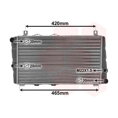 Chladič, chlazení motoru VAN WEZEL 76002002
