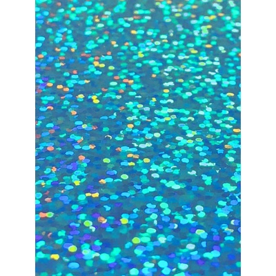 Nažehlovací holografická fólie na textil 15x24cm nebesky modrá