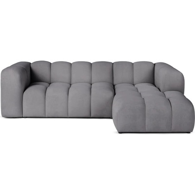 Bonami Сив кадифен ъглов диван (десен ъгъл) Cube - Bonami Selection (CUBERIGHTCORNERANTHRACITE)