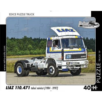 Retro cars - Puzzle TRUCK Liaz 110.471 ťahač návesov (1984-1997) - 40 - 99 piese