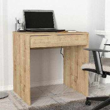 TopMebel Офис бюро Mida TopMebel от меламин в цвят сапфирен дъб 72x60x73, 8cm
