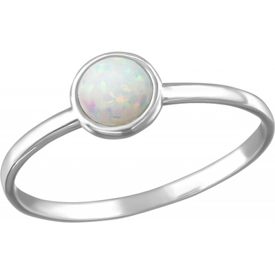 Lunica Stříbrný prstýnek OPÁL 0426 6