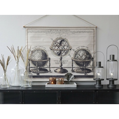 Nástěnná mapa s glóbusy Globe - 120*90 cm - Chic Antique