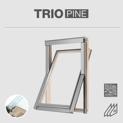 RoofLITE TRIO PINE 78 x 98 cm