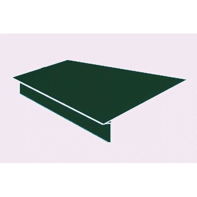 Okapová lišta zatahovací r.š.250mm pozink lakovaný RAL 6005 zelená mechová s folií dl.2m