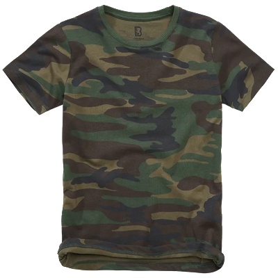 Brandit детска тениска с къс ръкав, горски камуфлаж (6017.10)