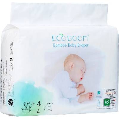 Eco Boom Бебешки бамбукови пелени Eco Boom 4, 30 броя (ECOBOOM03)