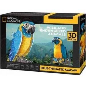 Comandante 3D Sapphire Macaw Puzzle 94el National Geographic DS1097H Cubic Fun