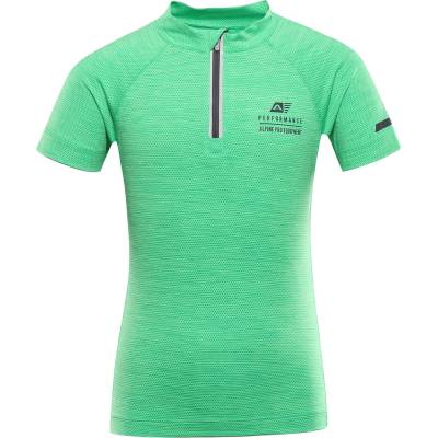 Alpine Pro Детска бързосъхнеща велосипедна тениска ALPINE PRO LATTERO 2 pastel perf green ALPINE PRO | Zelen | Момчешки | 164/170