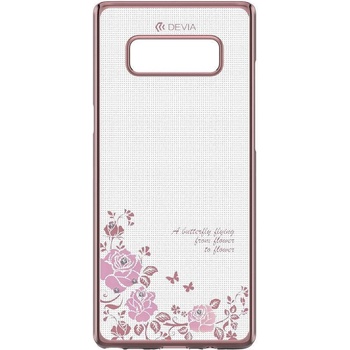 DEVIA Crystal Joyous Case - поликрабонатов кейс за Samsung Galaxy Note 8 (с кристали Сваровски) (розово злато)