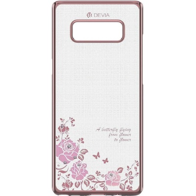 DEVIA Crystal Joyous Case - поликрабонатов кейс за Samsung Galaxy Note 8 (с кристали Сваровски) (розово злато)