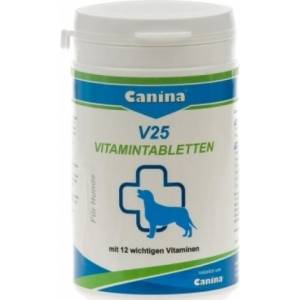 Canina V25 Vitamin Tablets - 11 жизненоважни витамини, свързани с хранителните дефицити 100 грама 110100