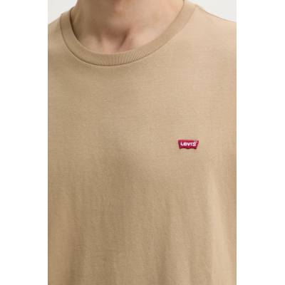 Levi's Памучна тениска Levi's SS ORIGINAL HM TEE в бежово с изчистен дизайн 56605 (56605.0261)