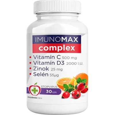 IMUNOMAX complex C + D3 + Zinek + Selen 30 kapslí