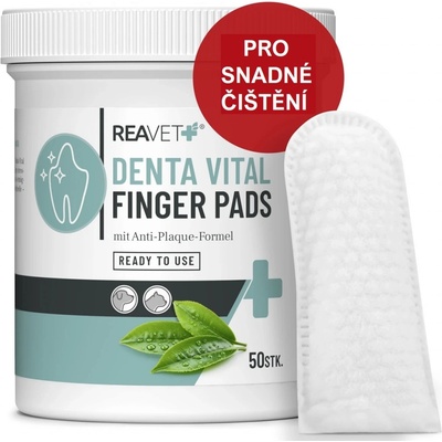 Reavet Polštářky na prsty Denta Vital s recepturou proti zubnímu plaku 50 ks