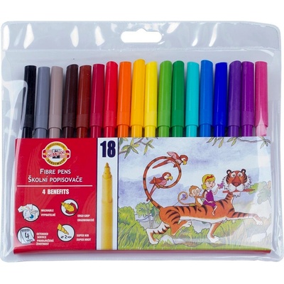 KOH-I-NOOR Флумастери koh-i-noor 18 цв