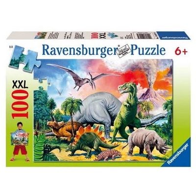 Ravensburger Пъзел Ravensburger XXL - Сред динозаврите, 100 части (4005556109579)