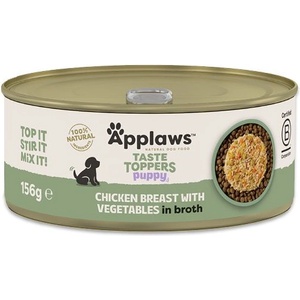 Applaws Puppy Taste Toppers Chicken Breast with Vegetables in Broth 156 g