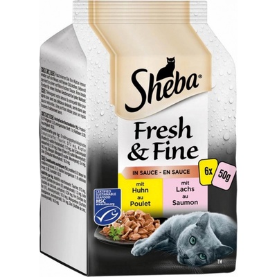 Sheba Fresh & Fine kura a losos 6 x 50 g