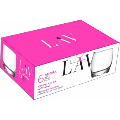LAV Pohár Adora sklenený na whisky 72x88 mm bal. 6 x 290 ml