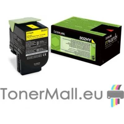 Lexmark Оригинална тонер касета LEXMARK 802HY (Yellow)