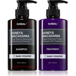 KUNDAL Honey & Macadamia Baby Powder комплект за суха и увредена коса