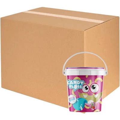 Candy Floss cukrová vata kyselý ananas a sladké jahody v kbelíku 850 ml 18 x 50 g