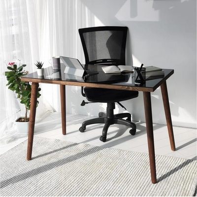 Asir | Pracovný stôl COZY 73 x 110 cm borovica/čierna | AS1617